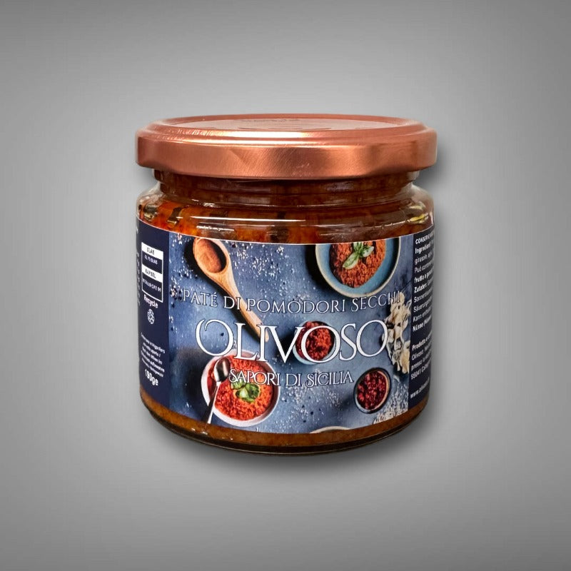 Aufstrich aus getrockneten Tomaten – Olivoso Aufstrich aus getrockneten Tomaten – Olivoso